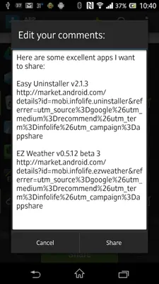 Apps Share android App screenshot 1